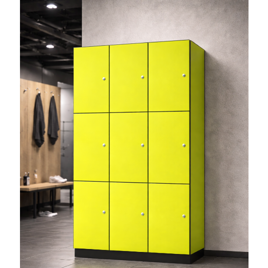 Szafka Skrytkowa HPL Fluo żółta 1800x900x500